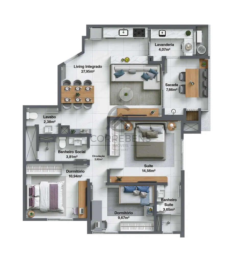 Apartamento, 3 quartos, 101 m² - Foto 12