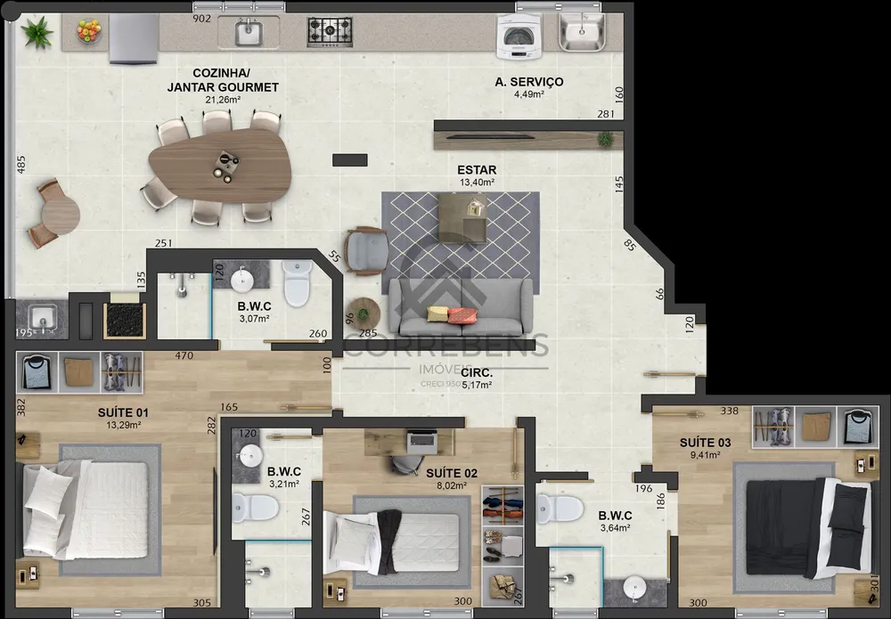 Apartamento, 3 quartos, 99 m² - Foto 16