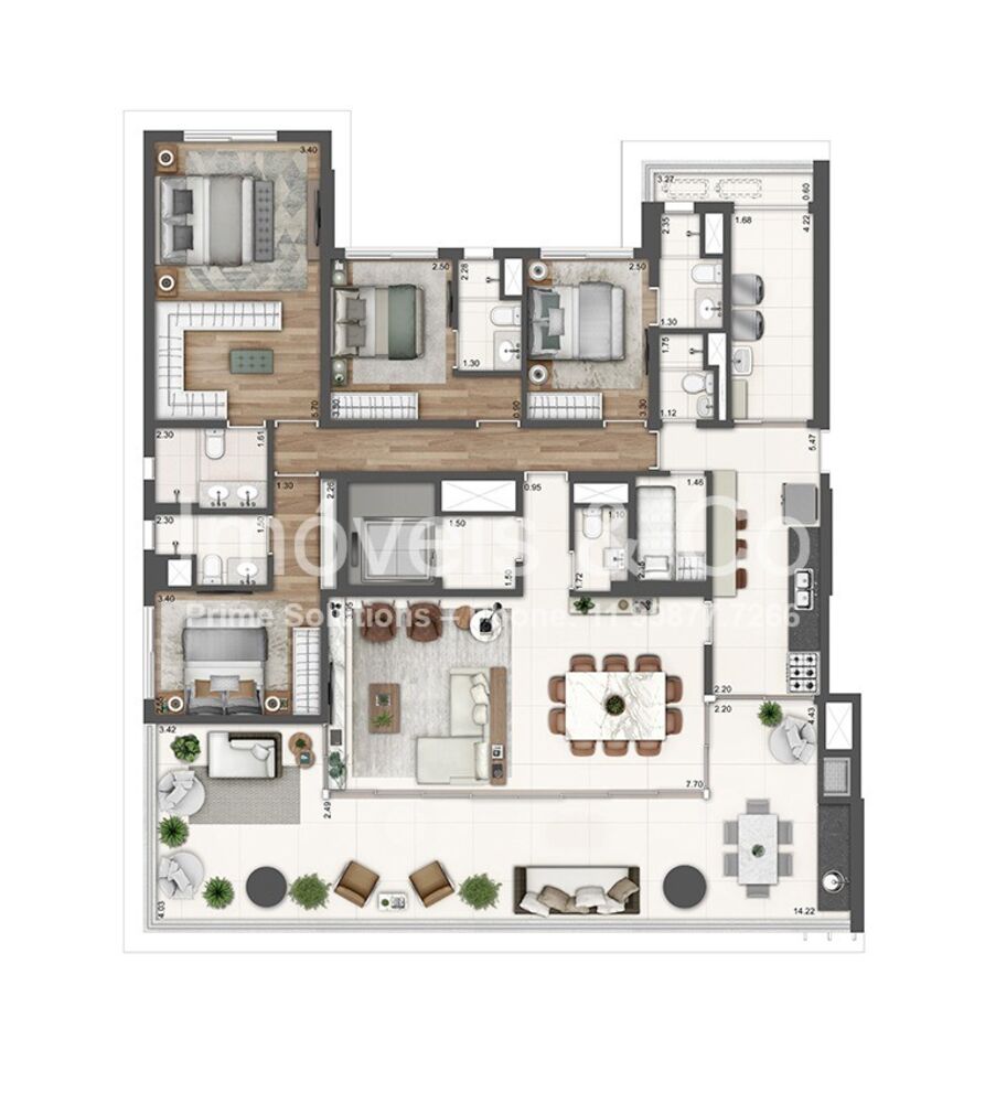 Apartamento, 4 quartos, 210 m² - Foto 4