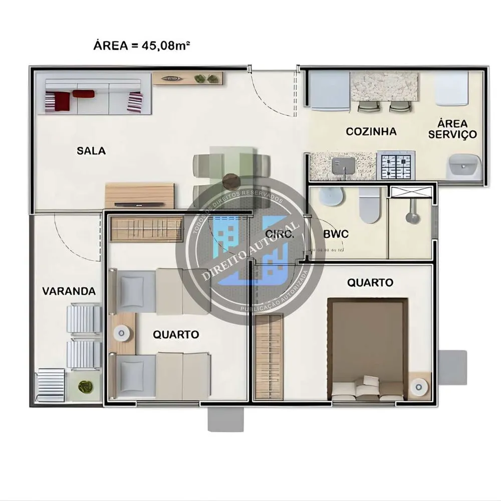 Apartamento, 2 quartos, 52 m² - Foto 4