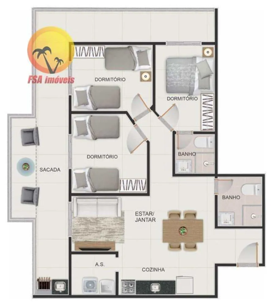 Apartamento, 3 quartos, 83 m² - Foto 12