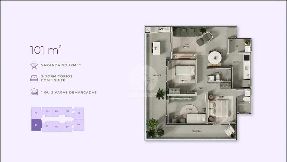Apartamento, 3 quartos, 105 m² - Foto 10