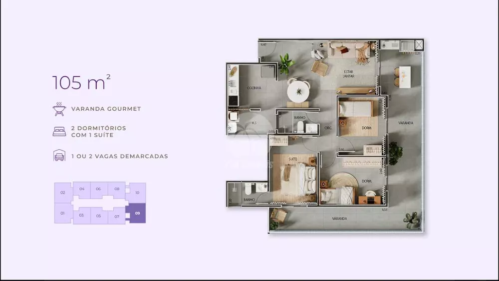 Apartamento, 3 quartos, 105 m² - Foto 2