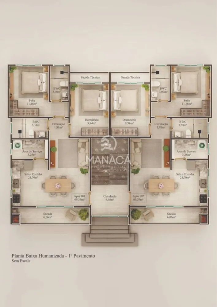 Apartamento, 2 quartos, 69 m² - Foto 16