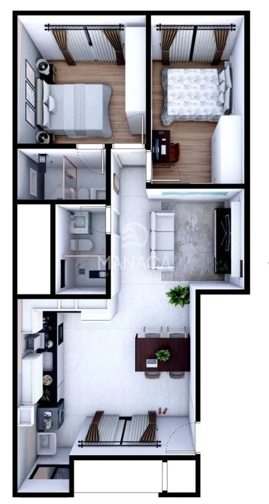 Apartamento, 2 quartos, 66 m² - Foto 2