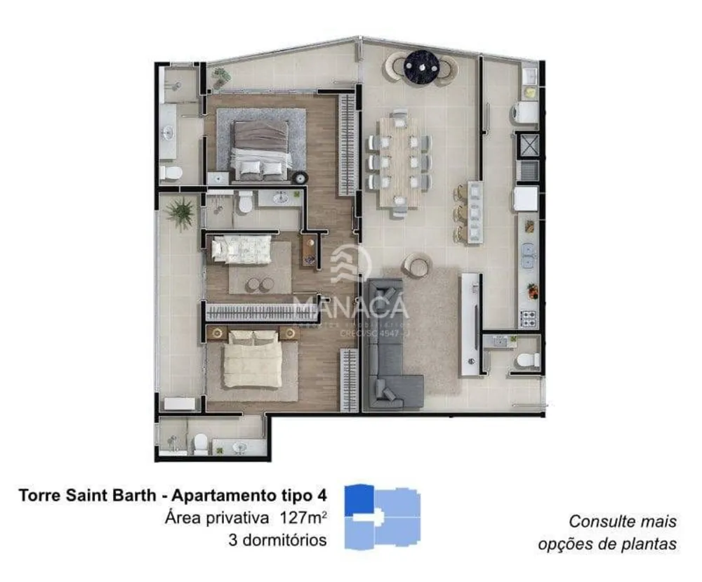 Apartamento, 3 quartos, 128 m² - Foto 8