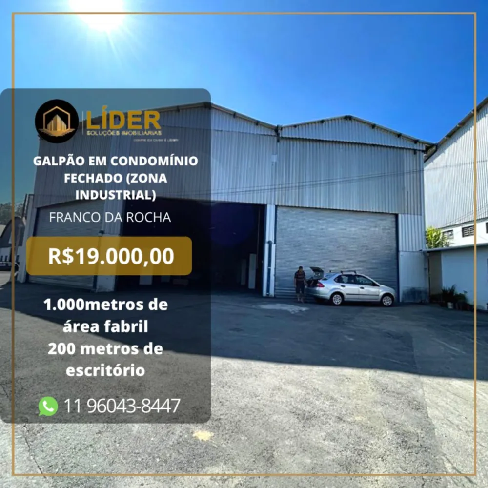 Depósito-Galpão, 1000 m² - Foto 1