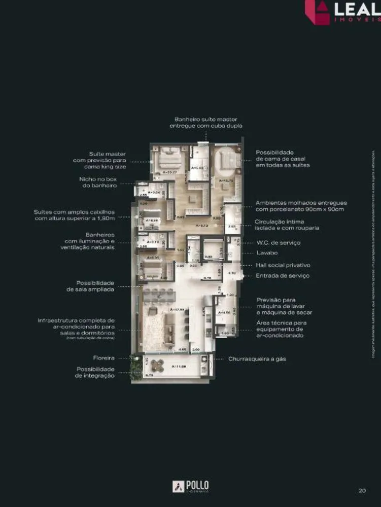 Apartamento, 3 quartos, 124 m² - Foto 2