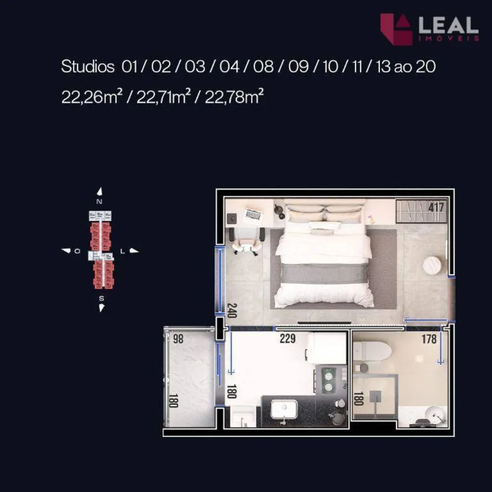 Apartamento, 1 quarto, 22 m² - Foto 6