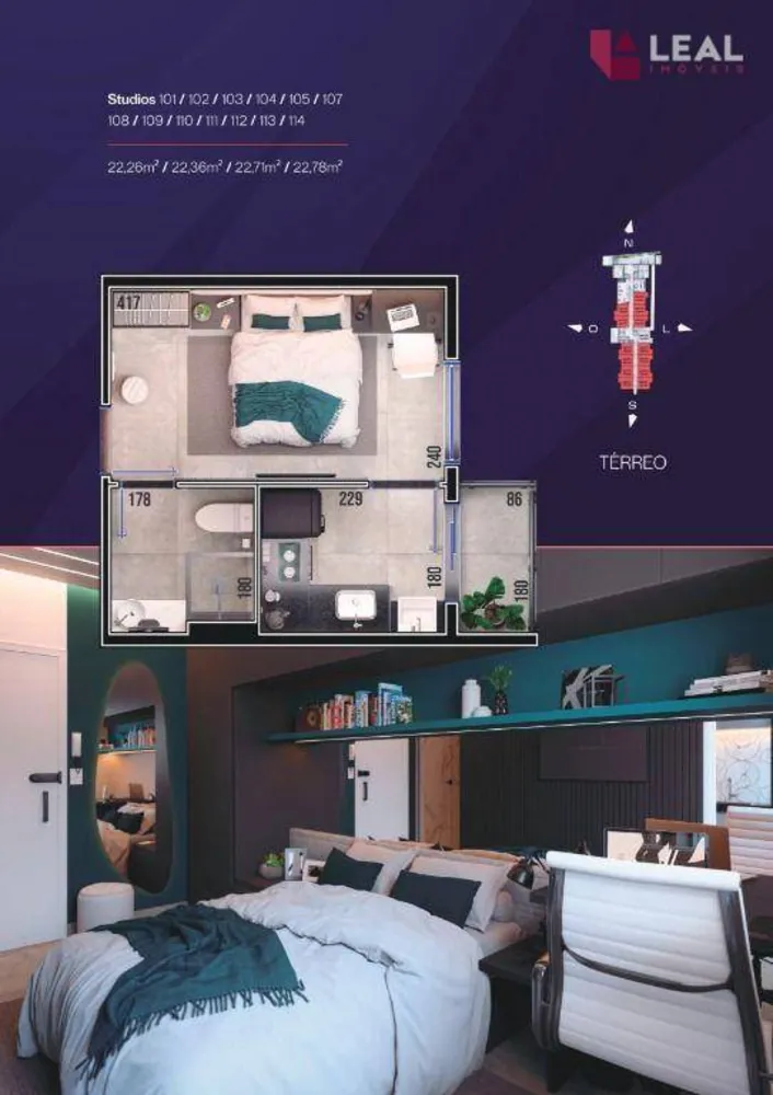 Apartamento, 1 quarto, 22 m² - Foto 11