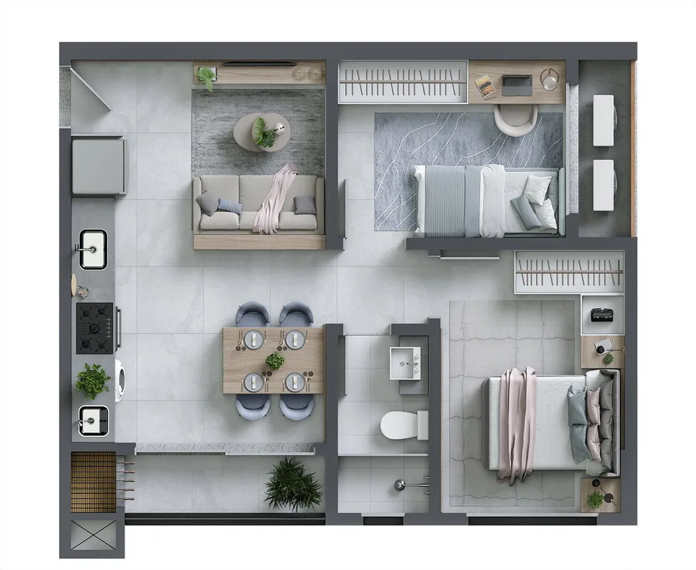 Apartamento, 2 quartos, 50 m² - Foto 9