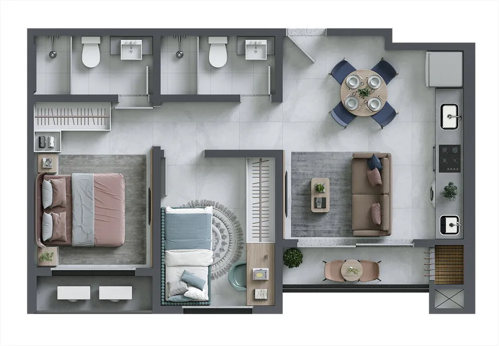Apartamento, 2 quartos, 50 m² - Foto 7