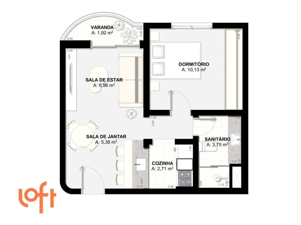 Apartamento, 1 quarto, 40 m² - Foto 12