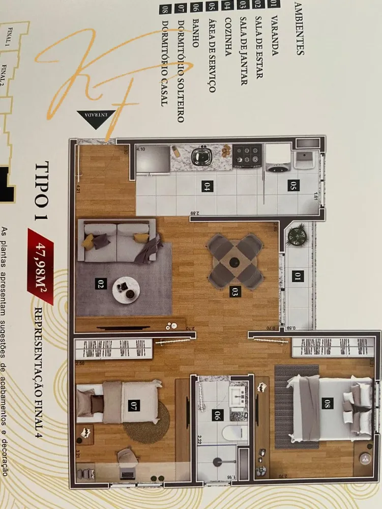 Apartamento, 2 quartos, 47 m² - Foto 2