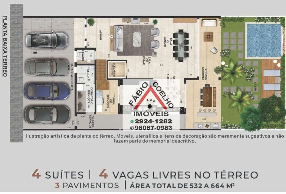 Casa, 4 quartos, 664 m² - Foto 1