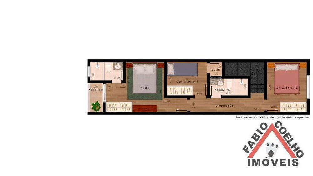 Sobrado, 3 quartos, 90 m² - Foto 1