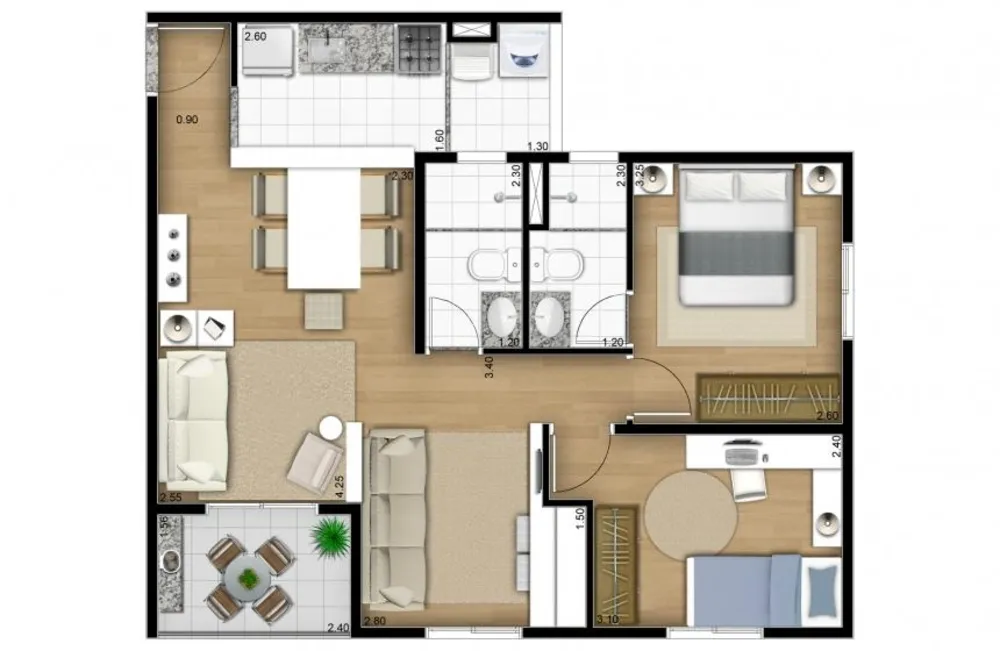 Apartamento, 3 quartos, 75 m² - Foto 14