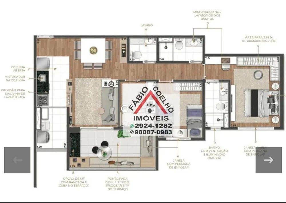 Apartamento, 2 quartos, 85 m² - Foto 2