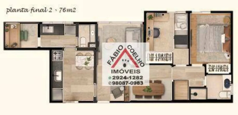 Apartamento, 2 quartos, 76 m² - Foto 7