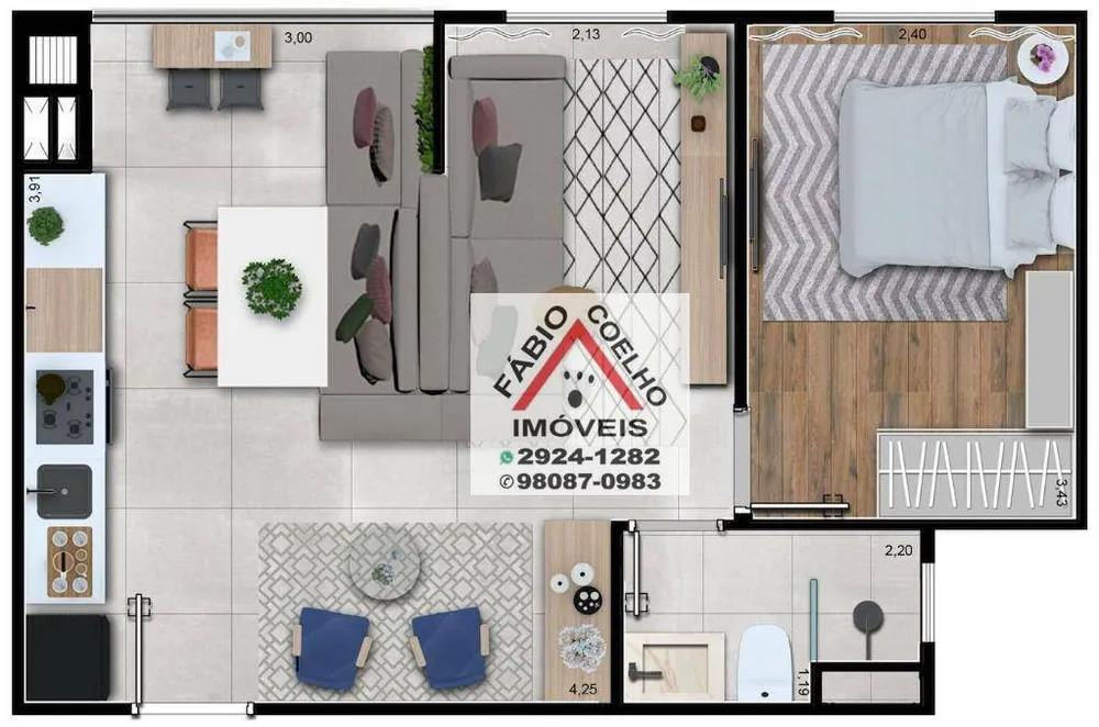 Apartamento, 1 quarto, 38 m² - Foto 1