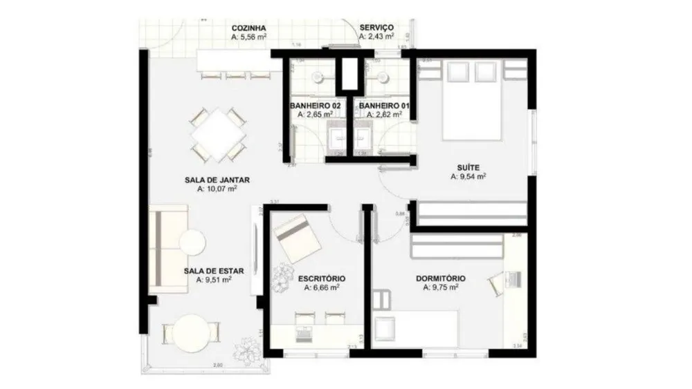 Apartamento, 3 quartos, 72 m² - Foto 7