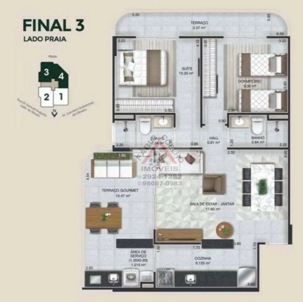 Apartamento, 2 quartos, 72 m² - Foto 3