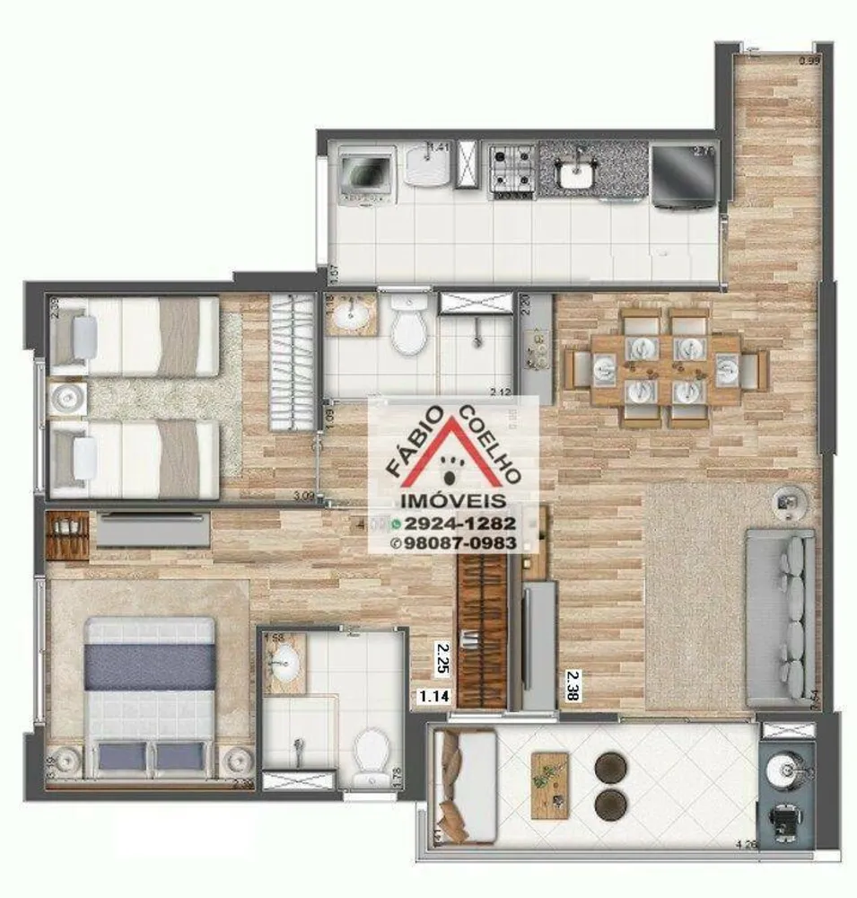 Apartamento, 2 quartos, 69 m² - Foto 4