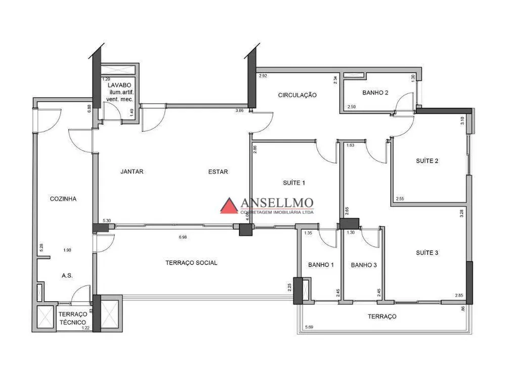 Apartamento, 3 quartos, 127 m² - Foto 2