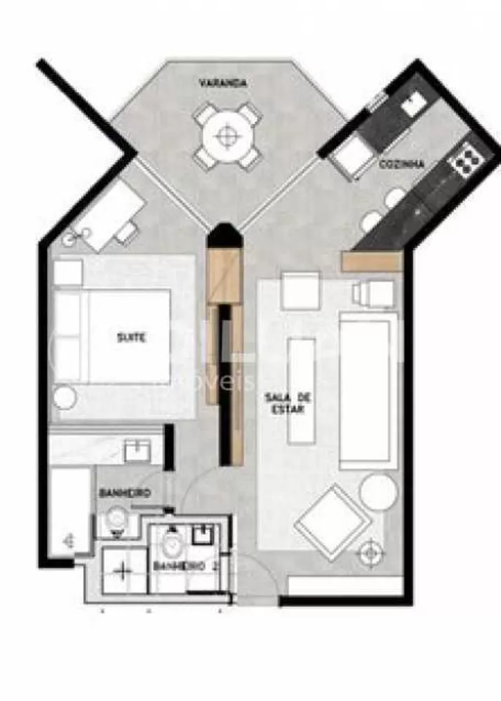 Flat/Apart Hotel, 1 quarto, 55 m² - Foto 18