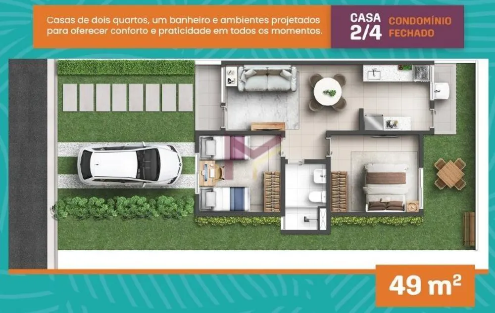 Casa de Condomínio, 2 quartos - Foto 10