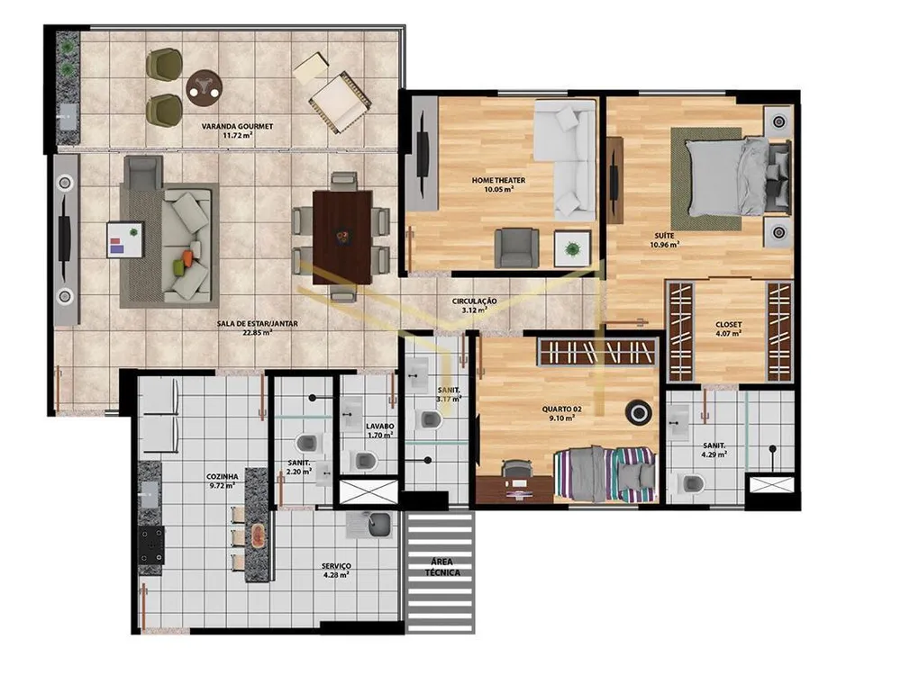 Apartamento, 3 quartos, 108 m² - Foto 6
