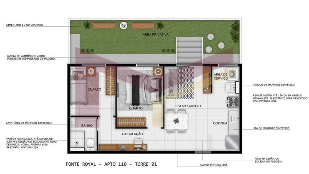 Apartamento à venda com 2 quartos, 42m² - Foto 8