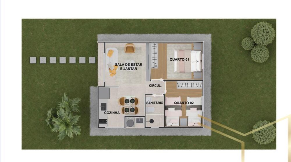 Casa de Condomínio, 2 quartos - Foto 4