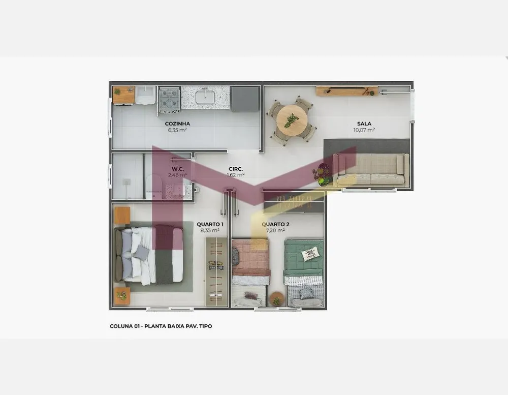 Apartamento, 2 quartos, 40 m² - Foto 14