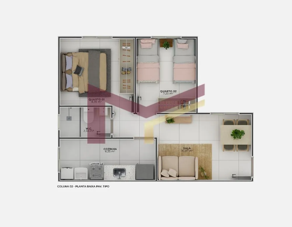 Apartamento, 2 quartos, 40 m² - Foto 13