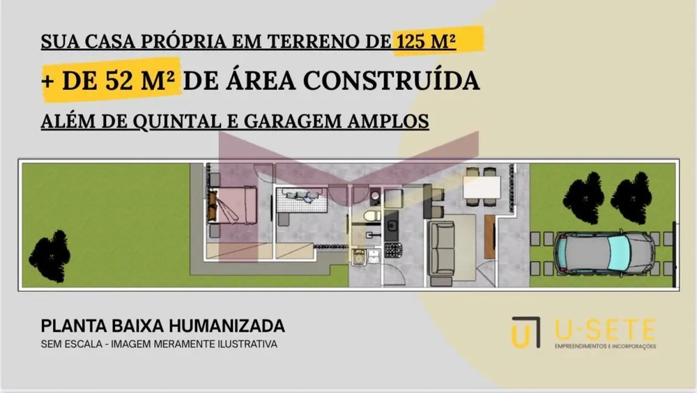 Casa, 2 quartos, 52 m² - Foto 4