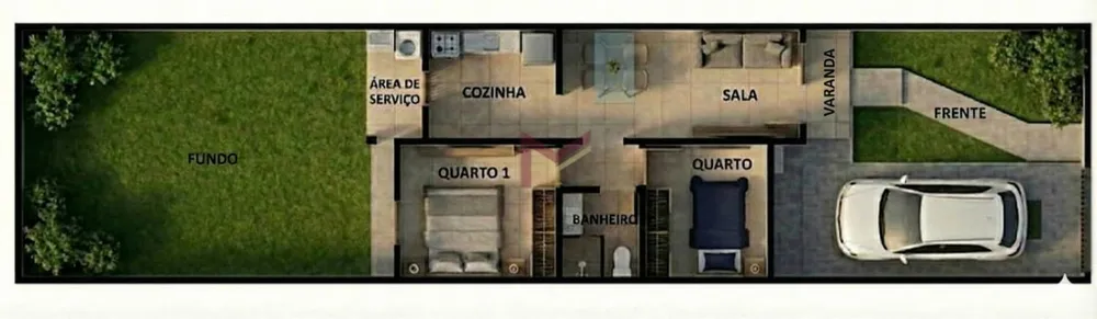 Casa, 2 quartos, 50 m² - Foto 7