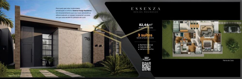 Casa de Condomínio, 3 quartos - Foto 1