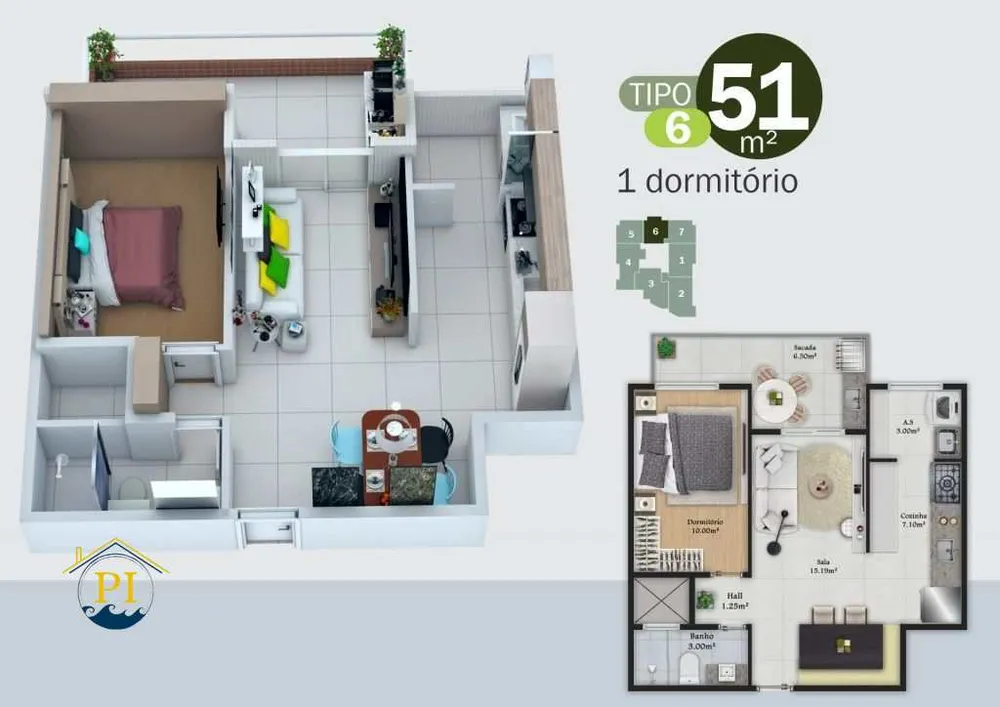 Apartamento, 1 quarto, 51 m² - Foto 19