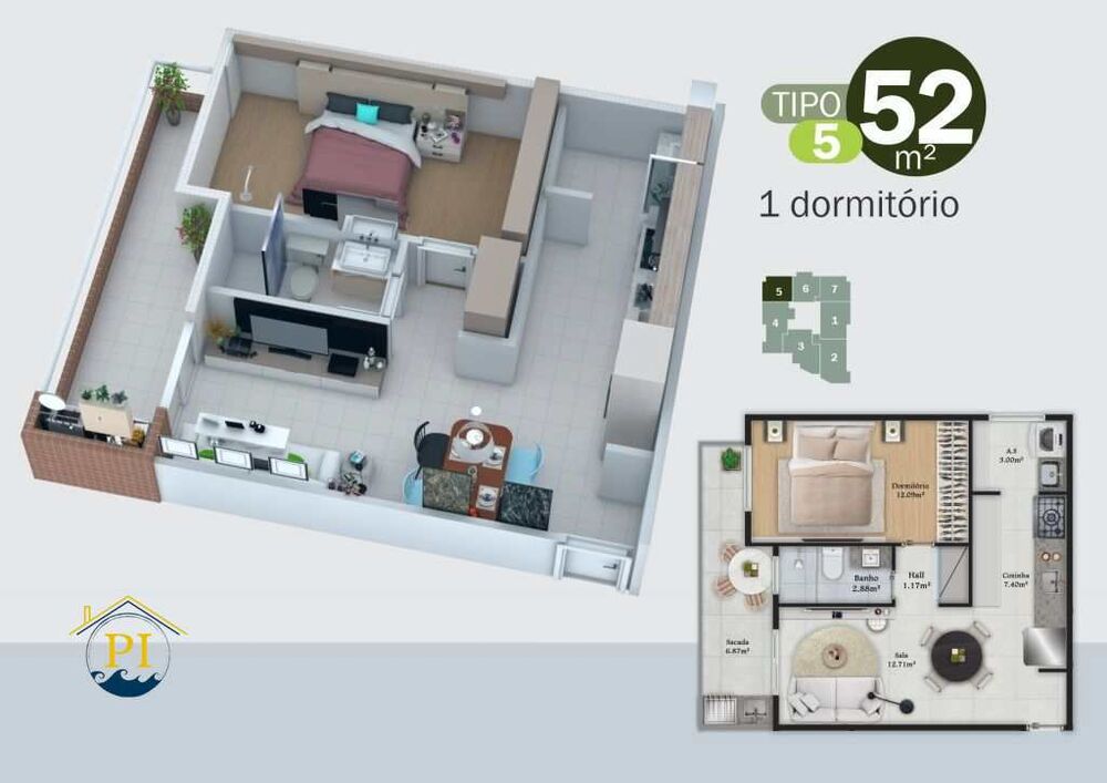 Apartamento, 1 quarto, 51 m² - Foto 7