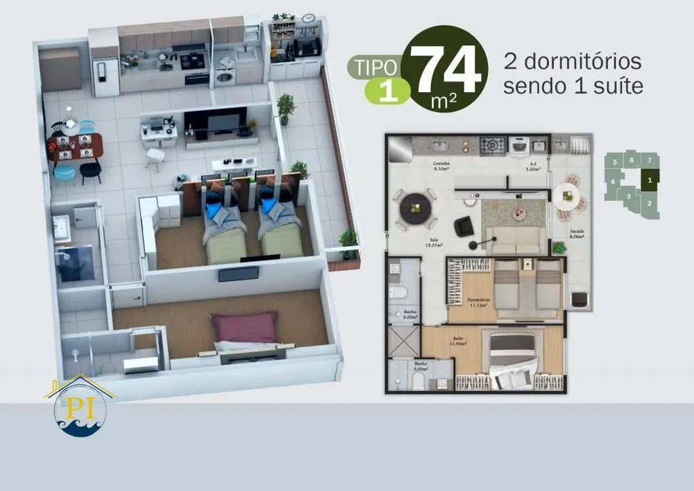 Apartamento, 1 quarto, 51 m² - Foto 14