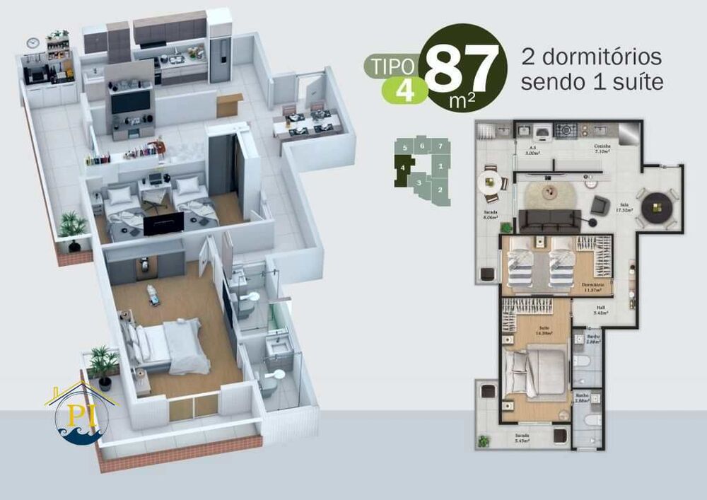 Apartamento, 1 quarto, 51 m² - Foto 2