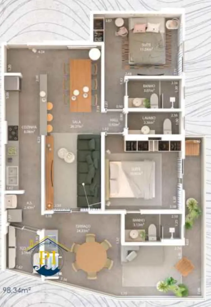 Apartamento, 2 quartos, 98 m² - Foto 12