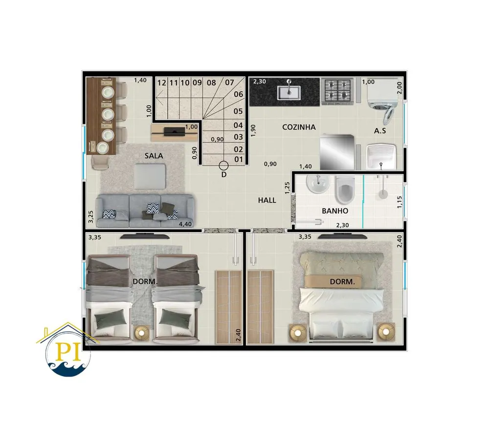 Casa, 2 quartos, 44 m² - Foto 5