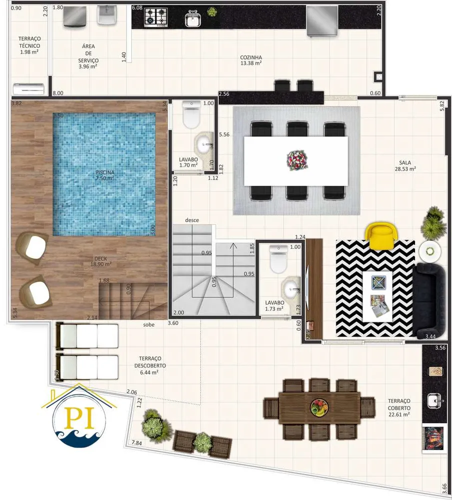 Cobertura, 3 quartos, 198 m² - Foto 2