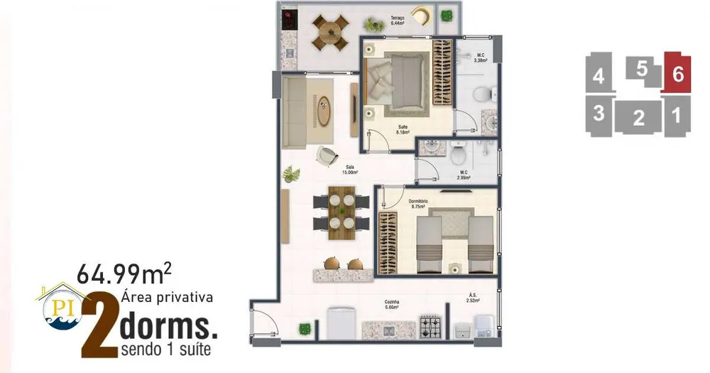 Apartamento, 2 quartos, 65 m² - Foto 8