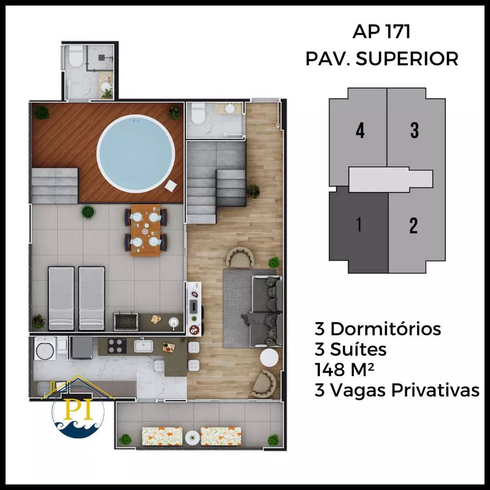 Cobertura à venda com 3 quartos, 148m² - Foto 3