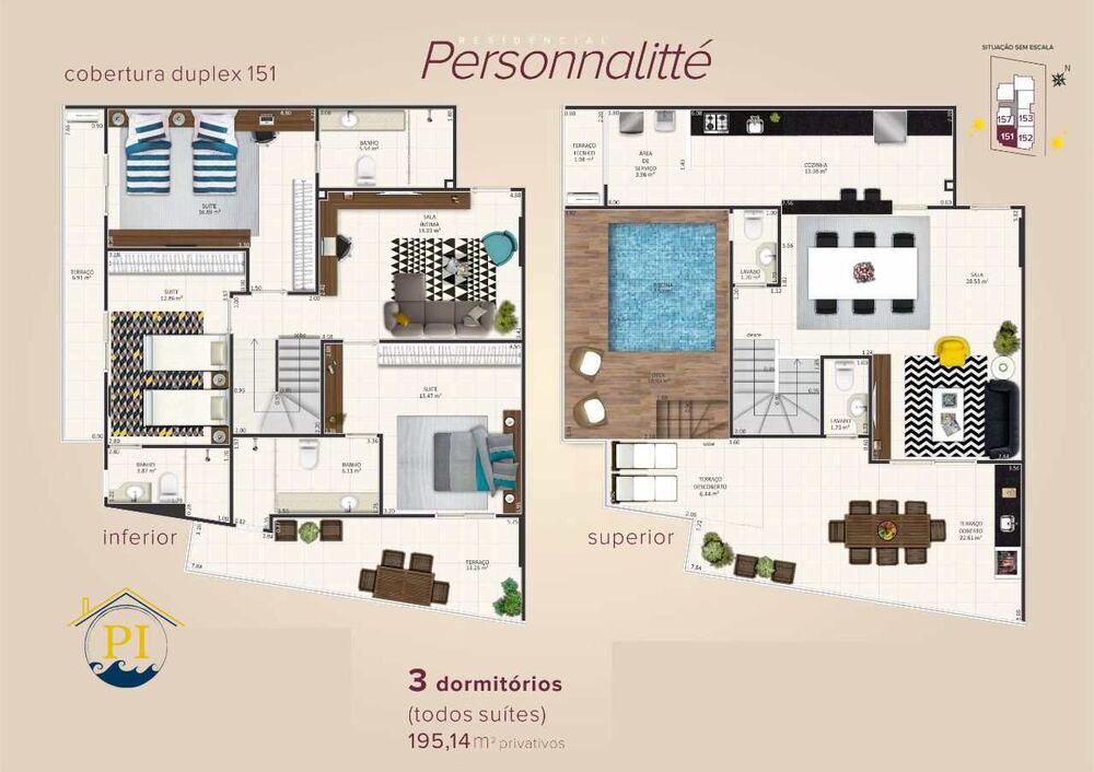Cobertura, 3 quartos, 195 m² - Foto 7