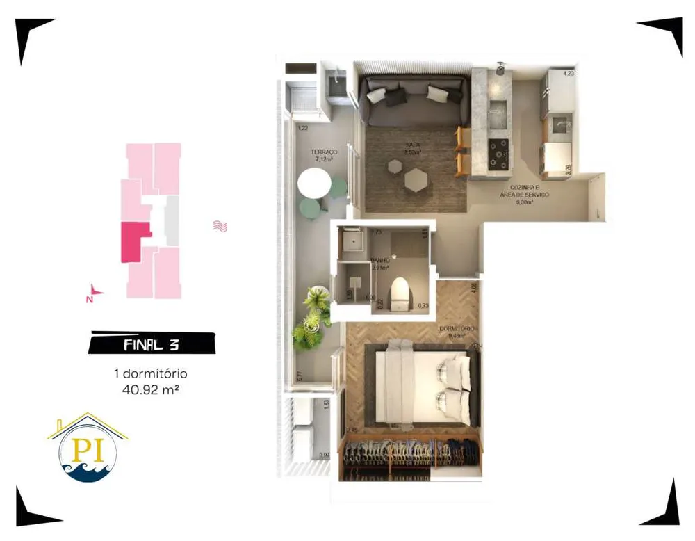 Apartamento, 1 quarto, 47 m² - Foto 13