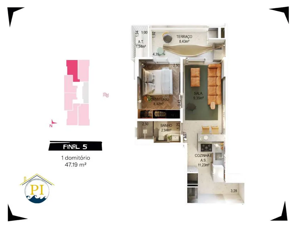 Apartamento, 1 quarto, 47 m² - Foto 15